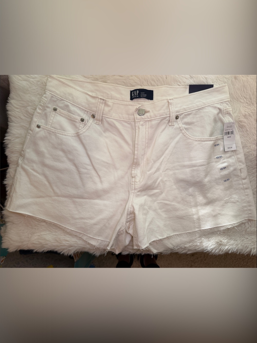 GAP White Denim Jean Shorts